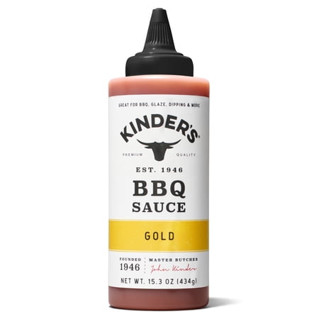 Kinder's Sweet and Tangy Gold BBQ Sauce, 15.3 oz Squeeze Bottle