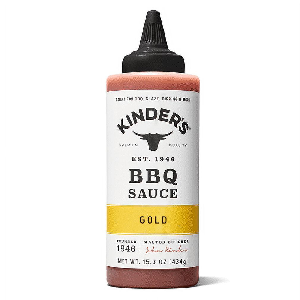Kinder's Gold Barbecue Sauce 15.3 oz, Sweet & Sticky BBQ Condiments ...