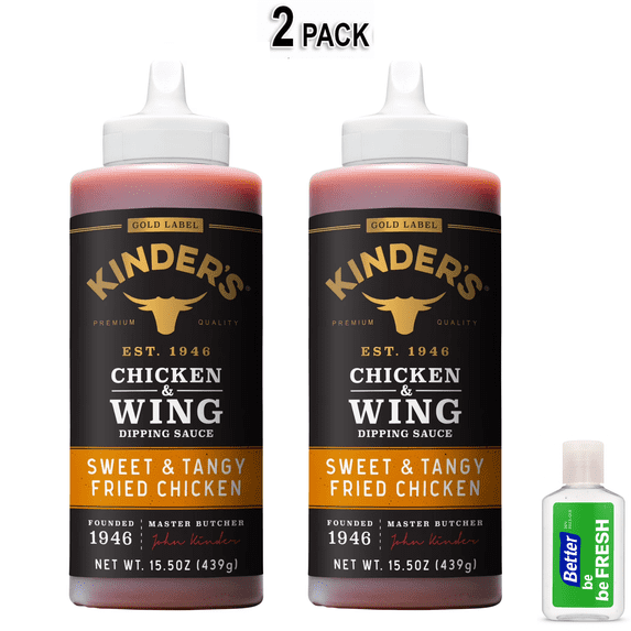 Kinder's Gold Label Sweet & Tangy Fried Chicken Dipping Sauce for Chicken and Wings, 15.5 oz Bottle