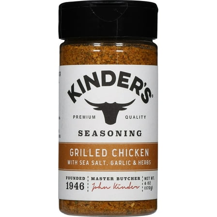 Kinder's Grilled Chicken Seasoning Blend with Garlic, Sea Salt, and Herbs, 6 oz