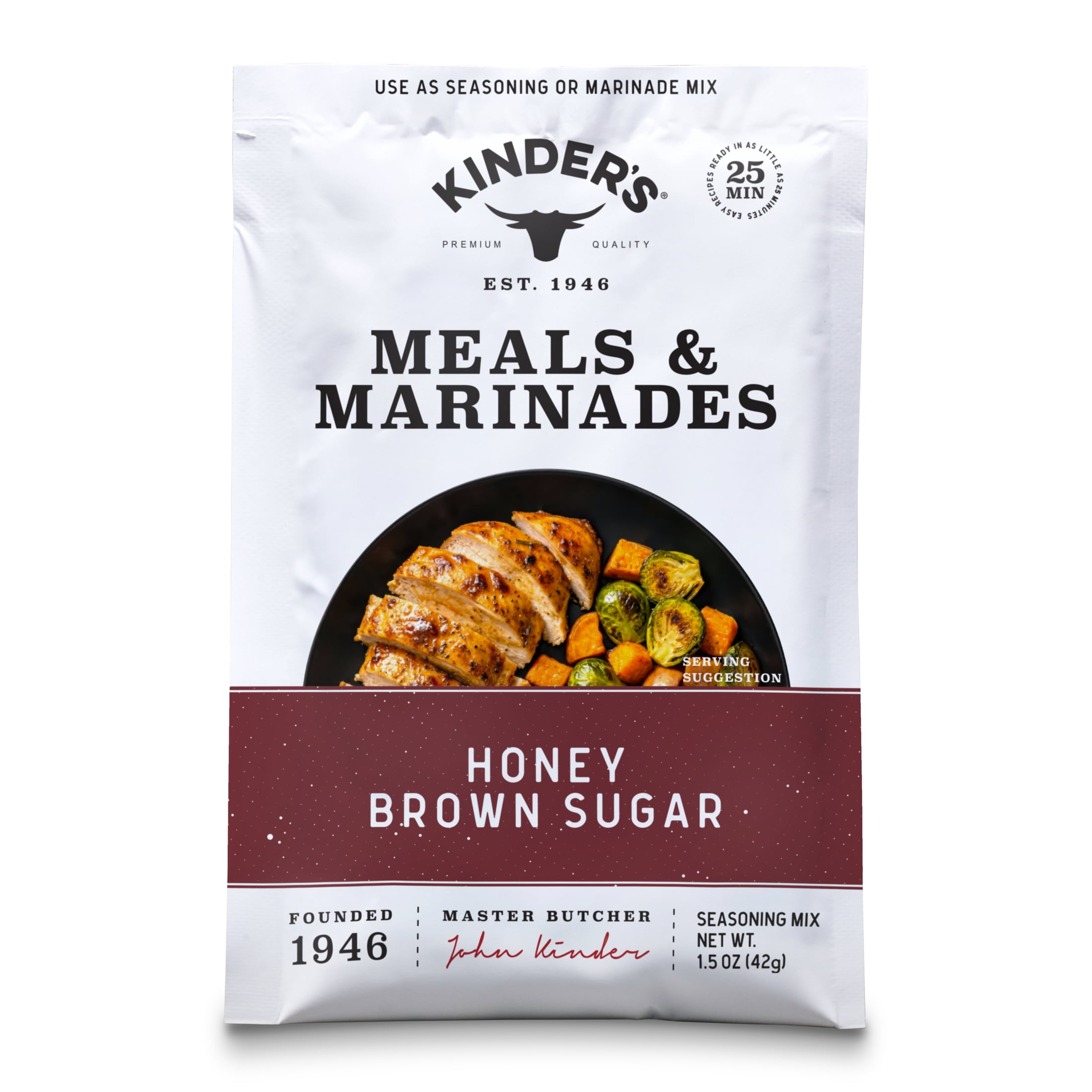 Kinder's Honey Brown Sugar Dry Seasoning, 1.5 oz Packet