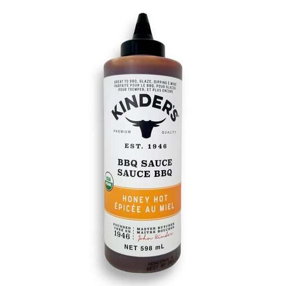 Kinder's Honey Hot BBQ Sauce, 598ml/20.2 oz., Squeeze Bottle