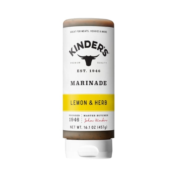 Kinder's Lemon and Herb Marinade for Meat and Vegetables, 16.1 oz Bottle