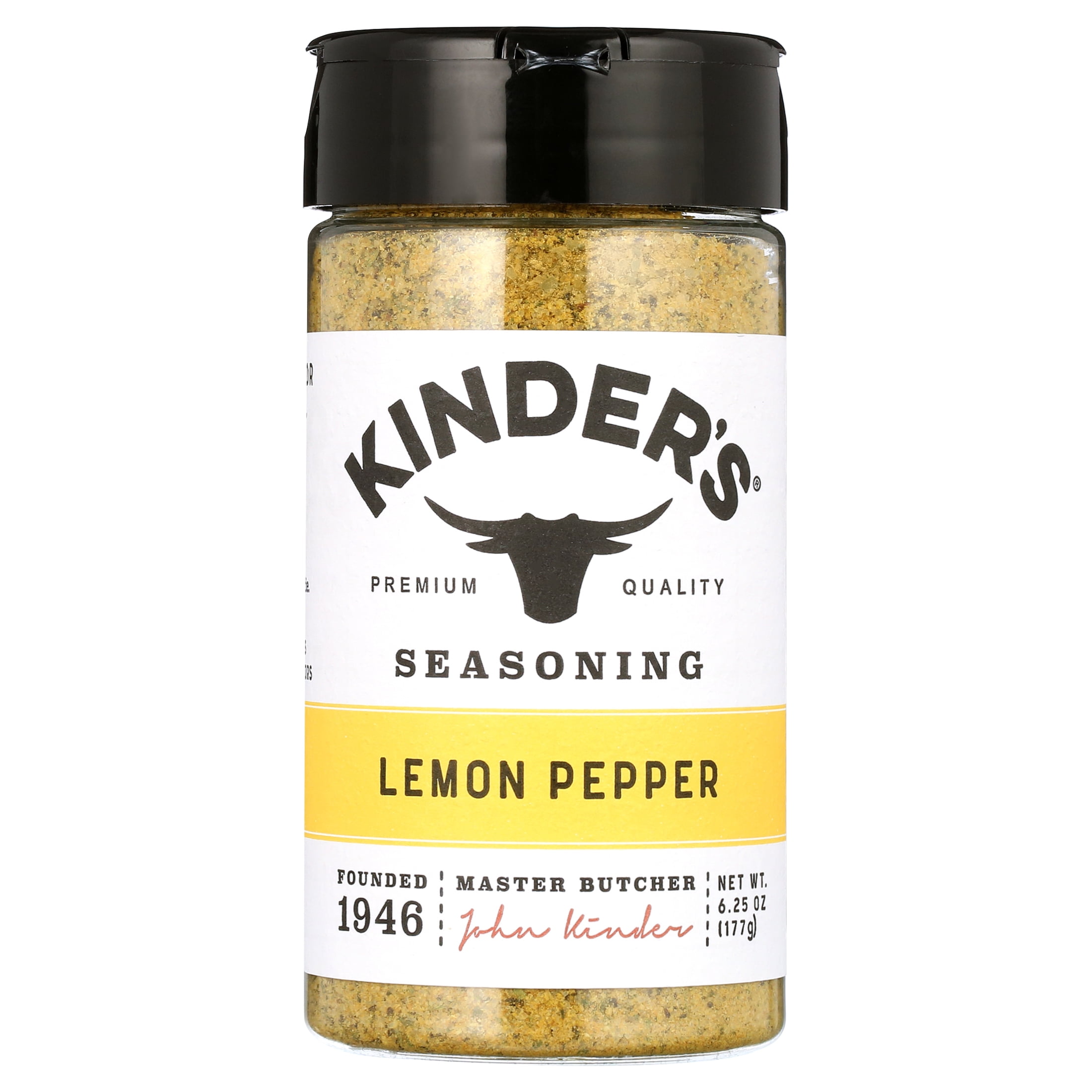 Kinder's Lemon Pepper Seasoning & Rub for Grilling, 6.25 oz