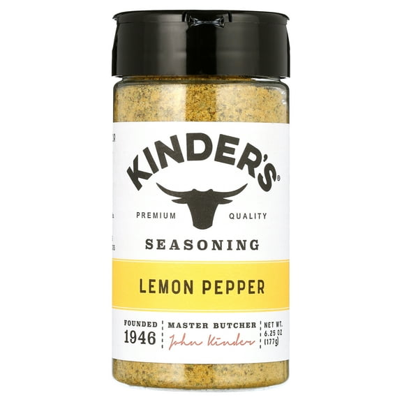 Kinder's Lemon Pepper Seasoning & Rub for Grilling, 6.25 oz