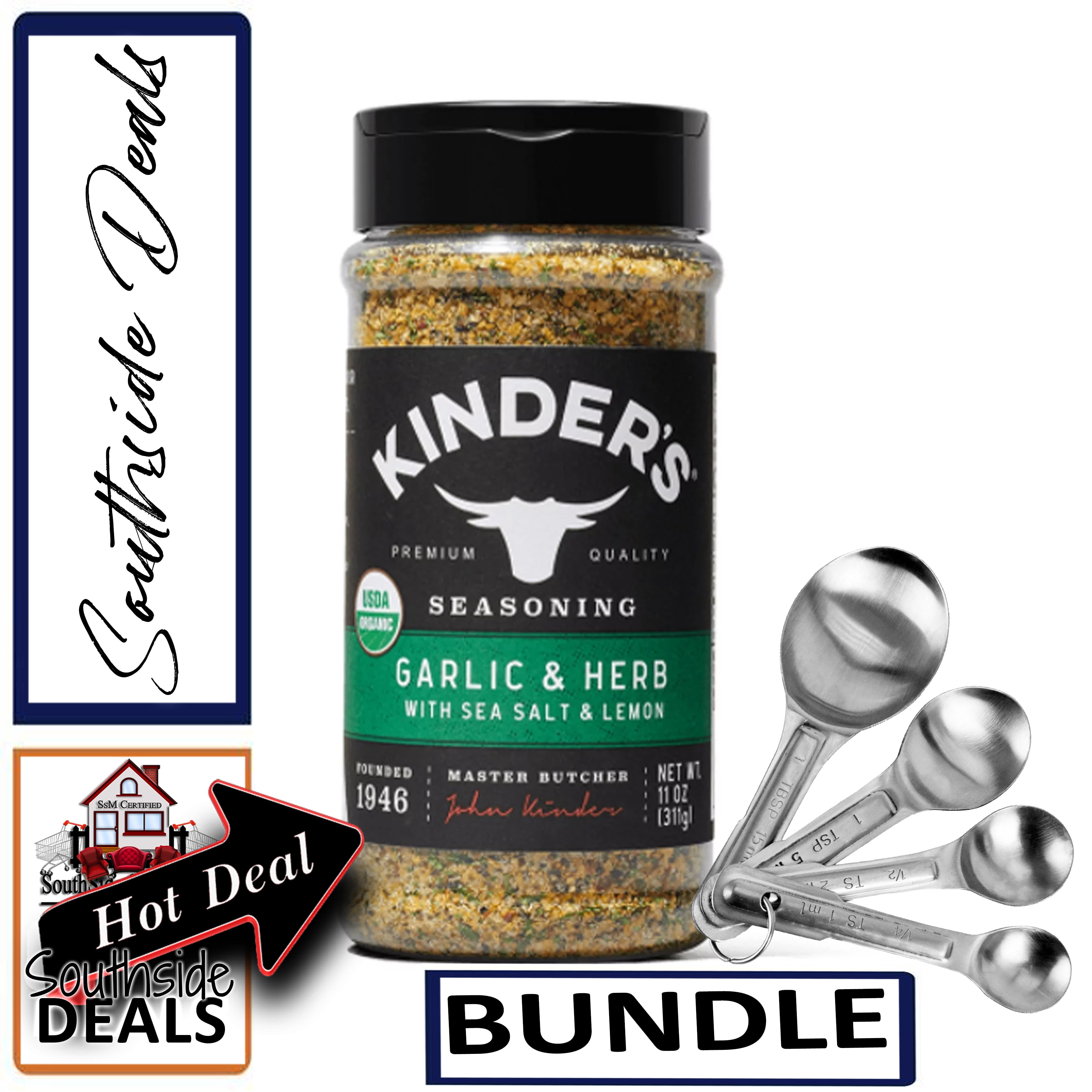 Kinder's Seasoning, No Salt, Garlic Herb - 2.4 oz