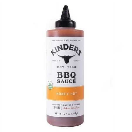 Kinder's Organic Honey Hot Barbeque Sauce, 27 Ounce