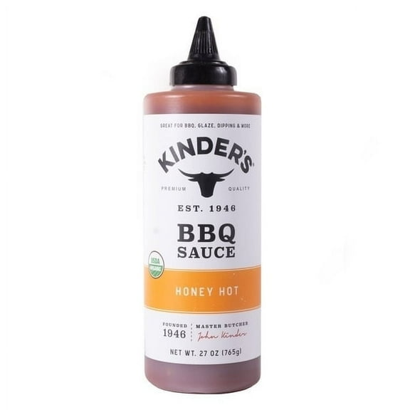 Kinder's Organic Honey Hot Barbeque Sauce, 27 Ounce