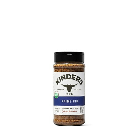 Kinder's Organic Prime Rib Rub, Spices & Seasoning, MSG Free, Large Bottle 11 oz.