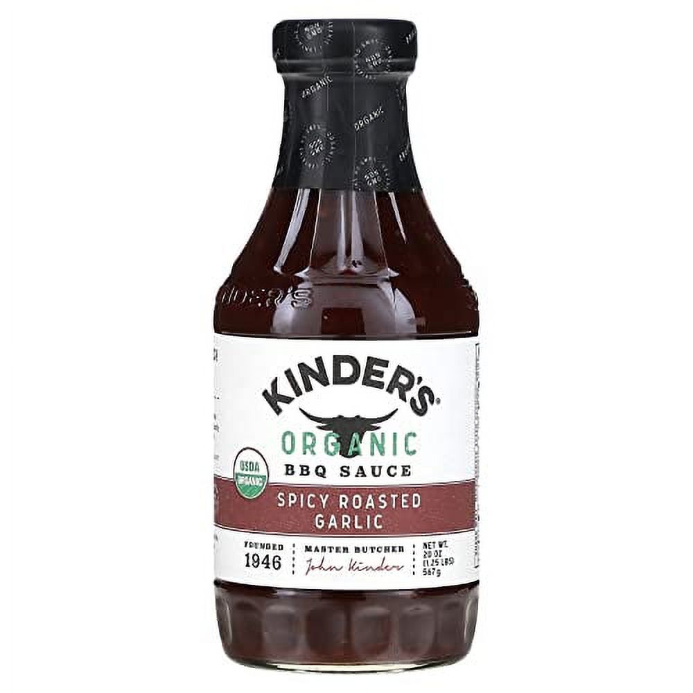 Kinder’s Organic Spicy Roasted Garlic BBQ Sauce; SpicySweet with a of