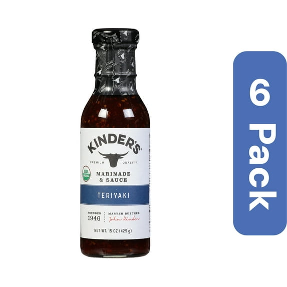 Kinder's Organic Teriyaki Marinade 15 oz (Pack Of 6)