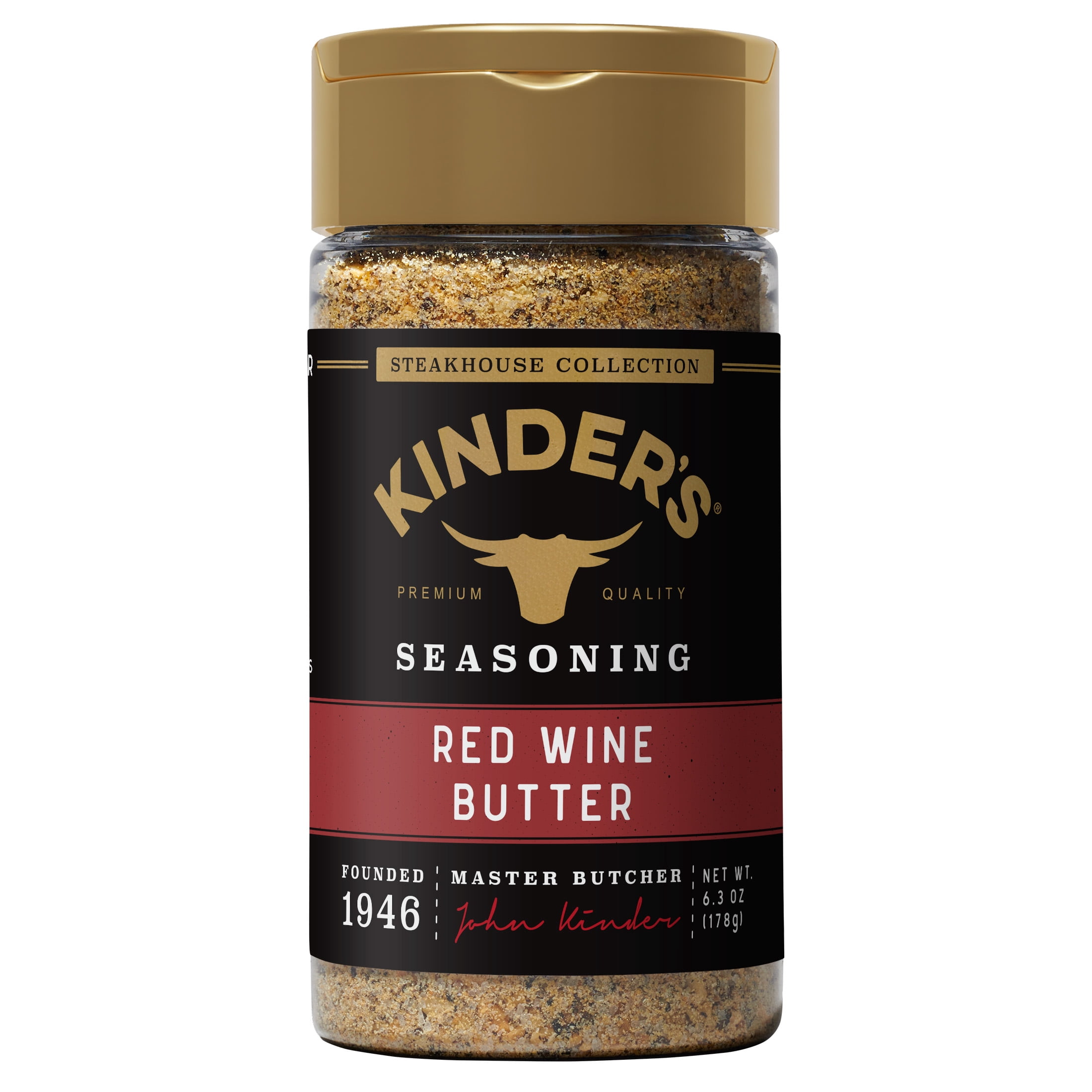 Kinder's Red Wine Butter Seasoning Blend with Real Red Wine and Herbs, 6.3 oz