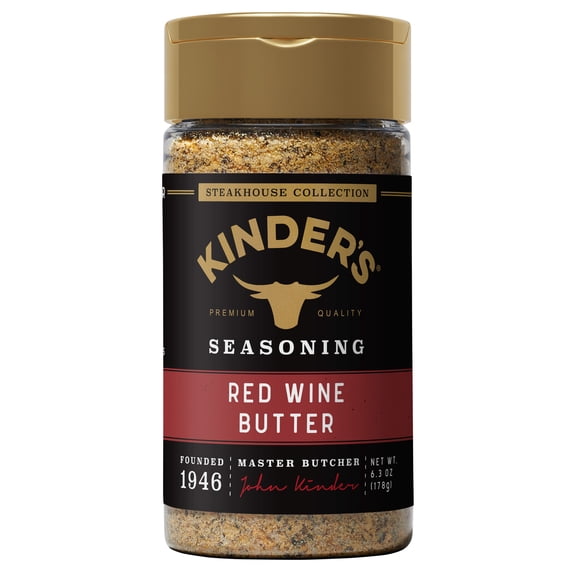Kinder's Red Wine Butter Seasoning Blend with Real Red Wine and Herbs, 6.3 oz