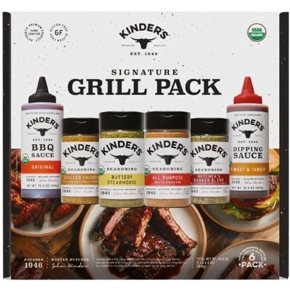 Kinder's Signature Grill Pack - 2 Sauces - 4 Seasonings