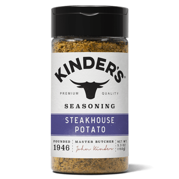 Kinder's Steakhouse Potato Seasoning Blend with Cracked Pepper, Sea Salt, Garlic, and Herbs, 5.3 oz