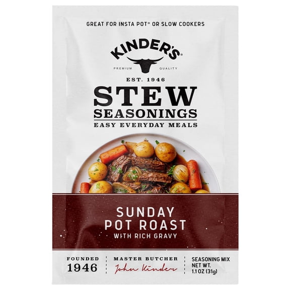 Kinder's Sunday Pot Roast Stew Seasoning for Slow Cooking, 1.1 oz