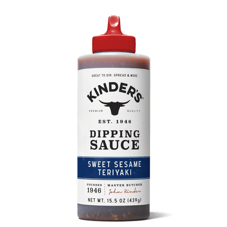 Kinder's Sweet Sesame Teriyaki Dipping Sauce, 15.5 oz Squeeze Bottle