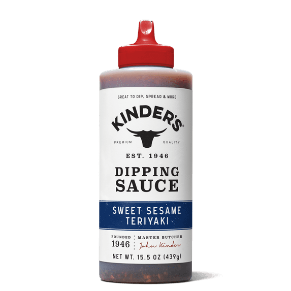 Kinder's Sweet Sesame Teriyaki Dipping Sauce, 15.5 oz Squeeze Bottle