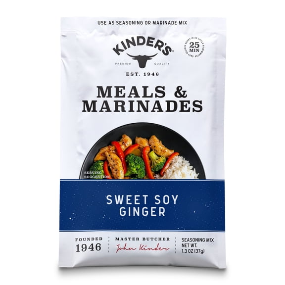 Kinder's Sweet Soy Ginger Teriyaki Dry Seasoning Mix, 1.3 oz Packet