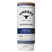 Kinder's Teriyaki Marinade and Sauce with Garlic and Ginger, 15.5 oz Squeeze Bottle