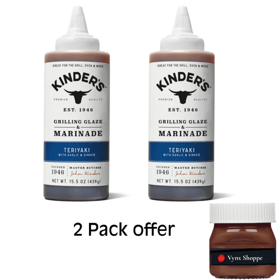 Kinder's Teriyaki Marinade and Sauce with Garlic and Ginger, 15.5 oz Squeeze Bottle