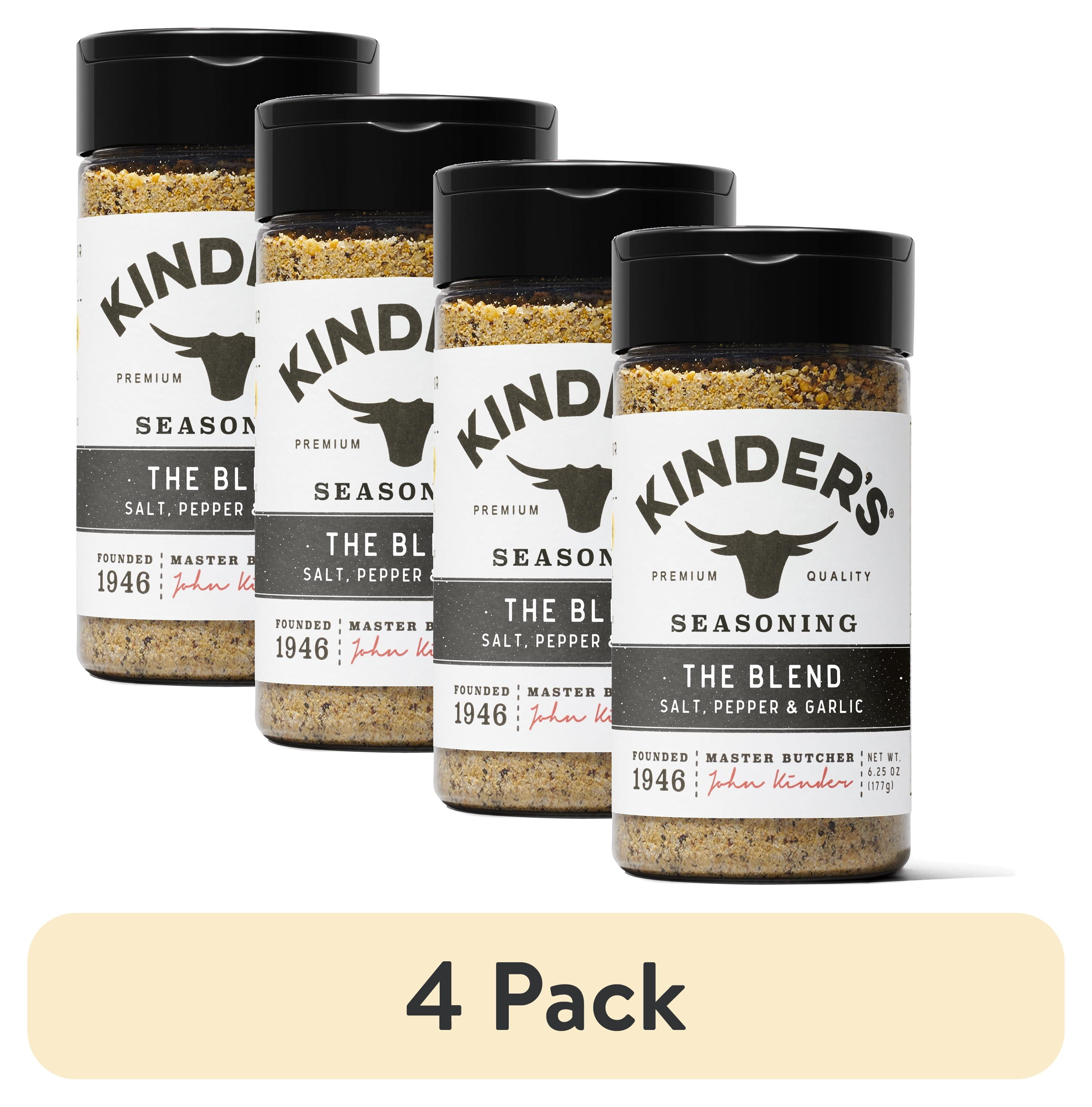 (4 pack) Kinder's The Blend Seasoning with Salt, Pepper and Garlic, 6.