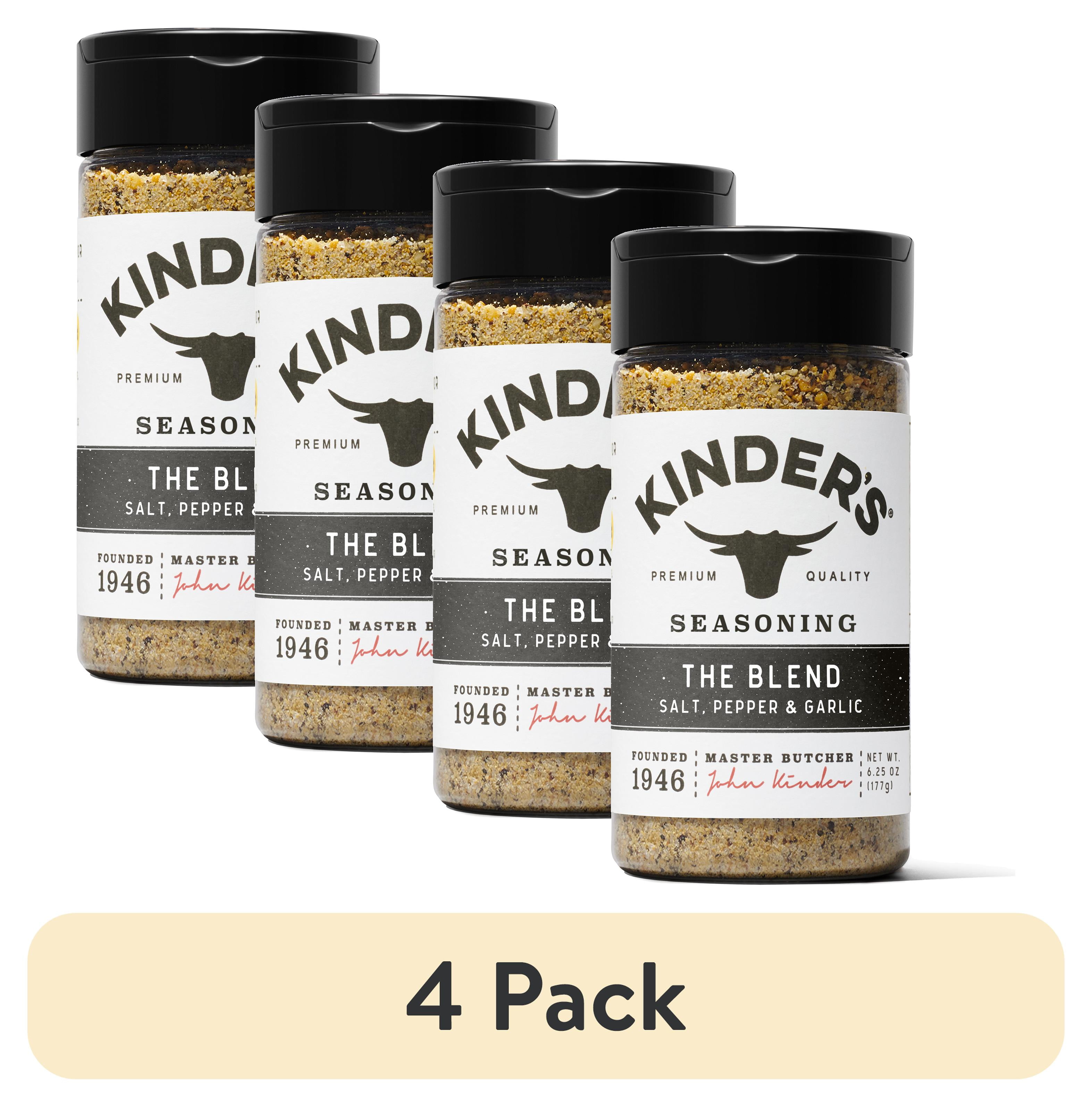 (4 pack) Kinder's The Blend Seasoning with Salt, Pepper and Garlic, 6.25oz