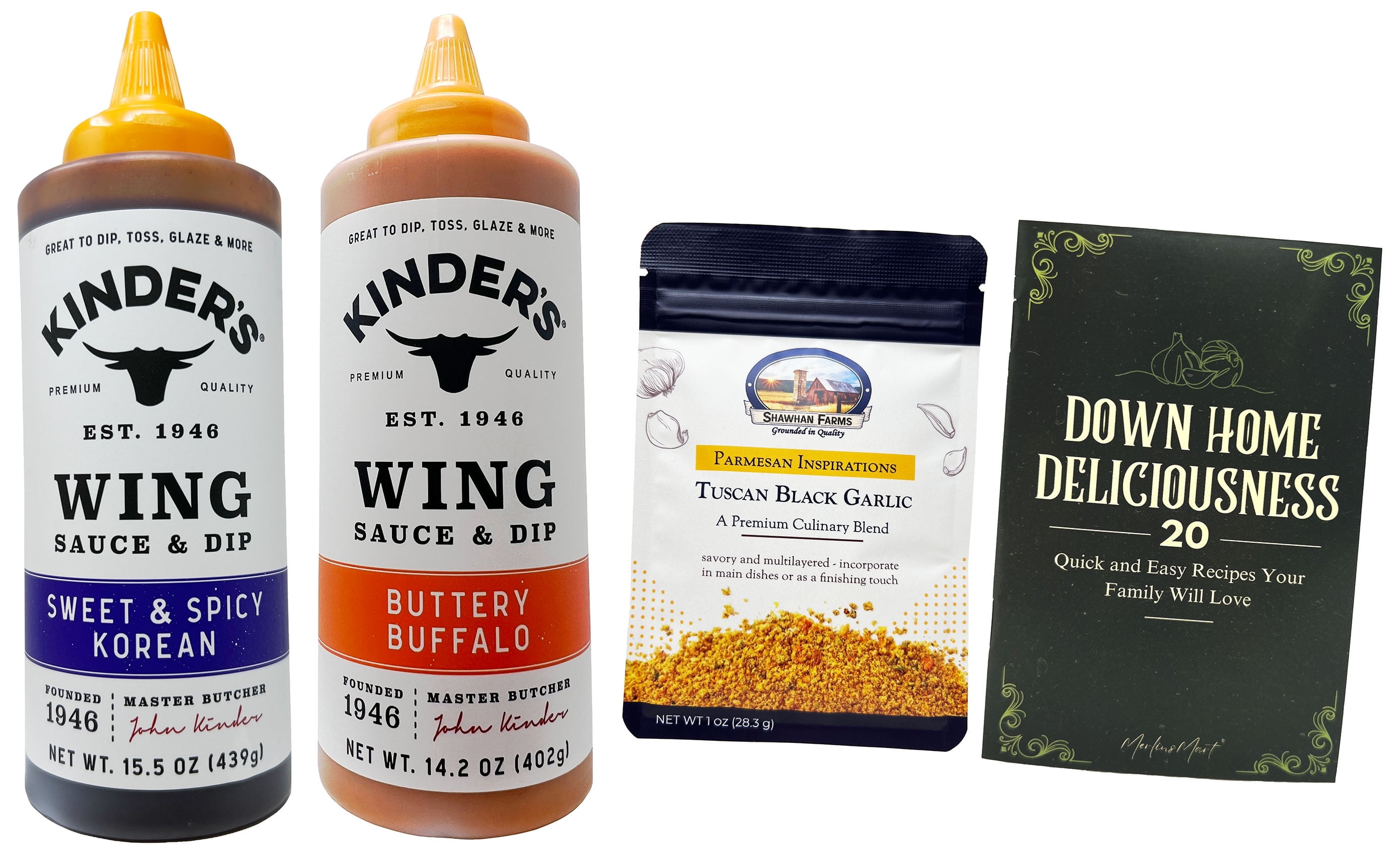 Kinder's Wing Sauce and Dip - 2 flavors - 1 each: Sweet and Spicy ...