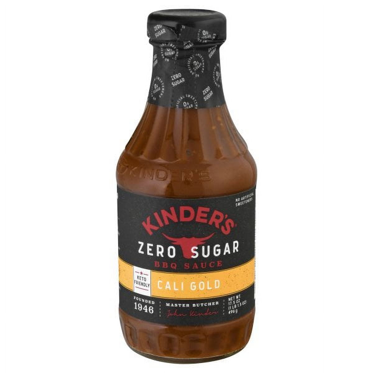 Kinder's Zero Sugar Cali Gold BBQ Sauce, 17.5 oz