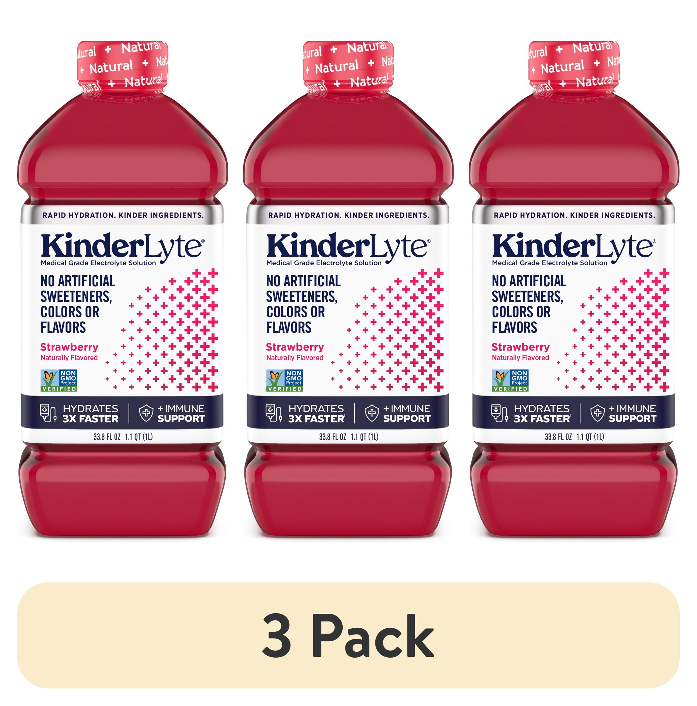 KinderLyte Natural Oral Electrolyte Solution, Strawberry, 33.8 fl oz