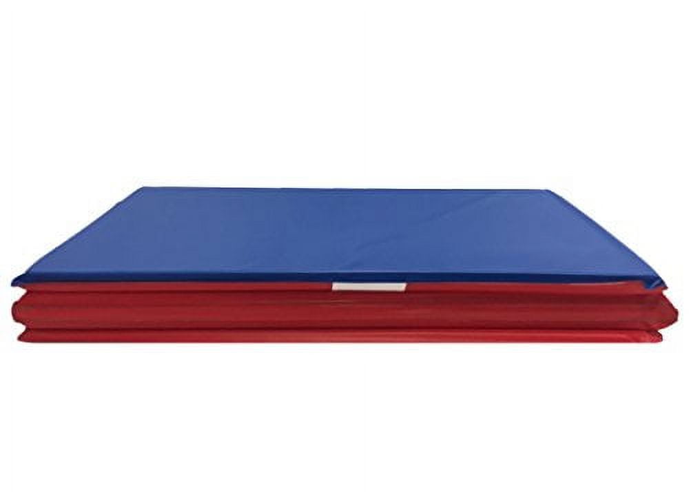 KinderMat, 1" Thick KinderMat, 4Section Rest Mat, 45" x 19" x 1", Red