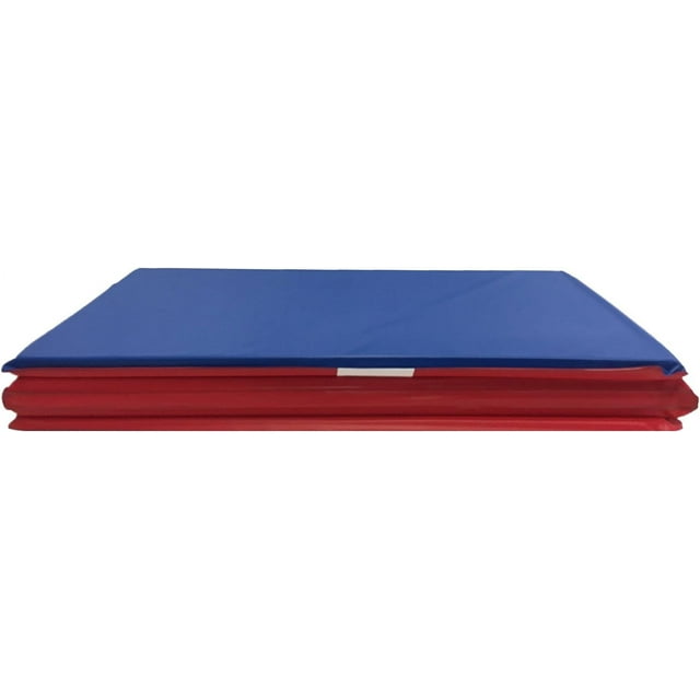 KinderMat, 1" Thick KinderMat, 4Section Rest Mat, 45" x 19" x 1", Red
