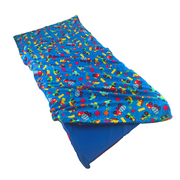 KinderMat Sheets - 100% Flannel Cotton, Full Nap Mat Washable Cover - Trucks N Tractors - Regular, 47" x 22", Great for Daycare & Family Households