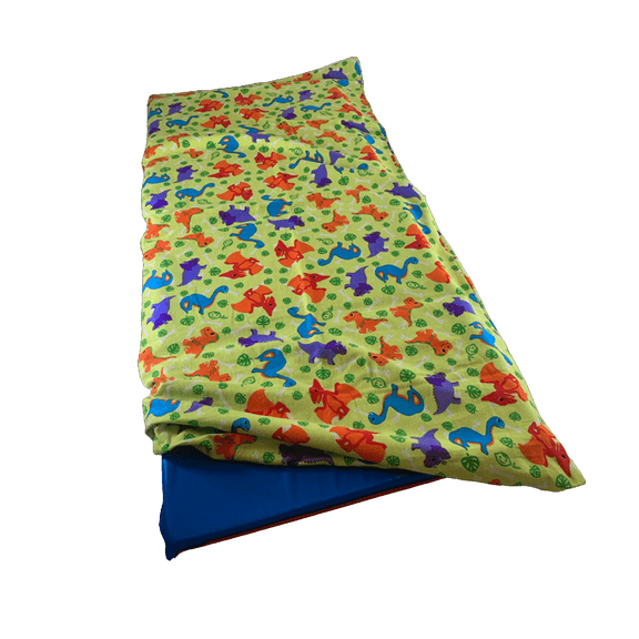 KinderMat Sheets, Full Nap Mat Washable Cover, Dino Friends, Regular, 47" x 22", Great for Daycare & Family Households