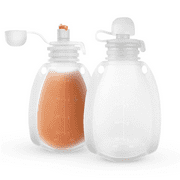 KinderSense Nümi Reusable Baby Food Squeeze Pouches for Stage 1 to 3, Toddler and Kids 5oz - 2 Pack