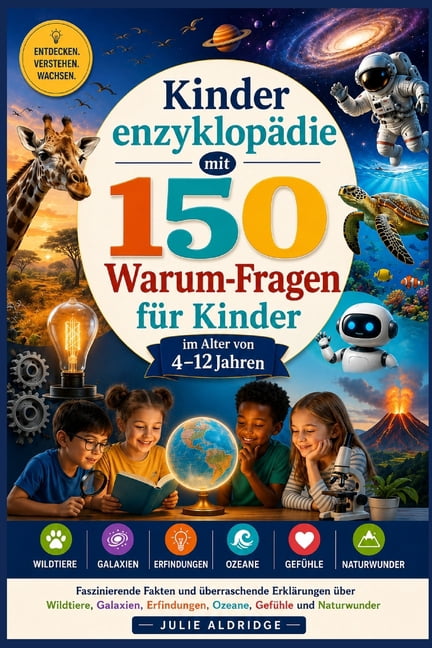 Kinderenzyklopädie mit 150 Warum-Fragen für Kinder im Alter von 4-12 Jahren: Faszinierende Fakten und überraschende Erkl, (Paperback)