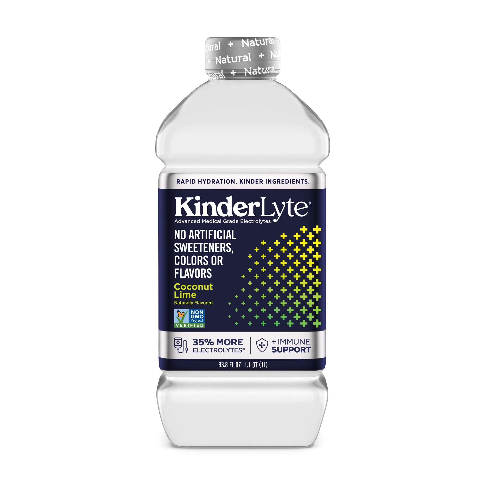 Kinderfarms KinderLyte Electrolyte Solution Drink for Kids & Adults, Coconut Lime, 33.8 fl oz Bottle