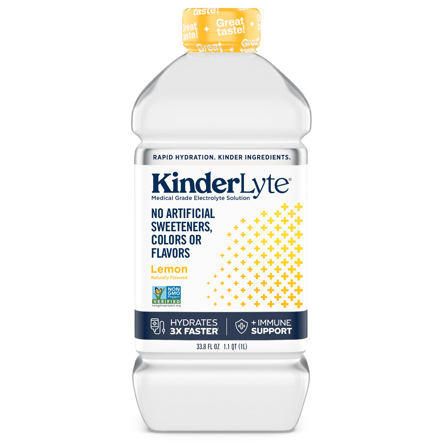 Kinderfarms KinderLyte Electrolyte Solution Drink for Kids & Adults, Lemon, 33.8 fl oz Bottle