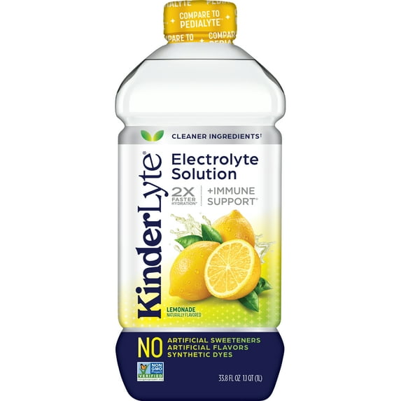 KinderLyte Electrolyte Drink for Kids & Adults, Lemonade, 1 Liter