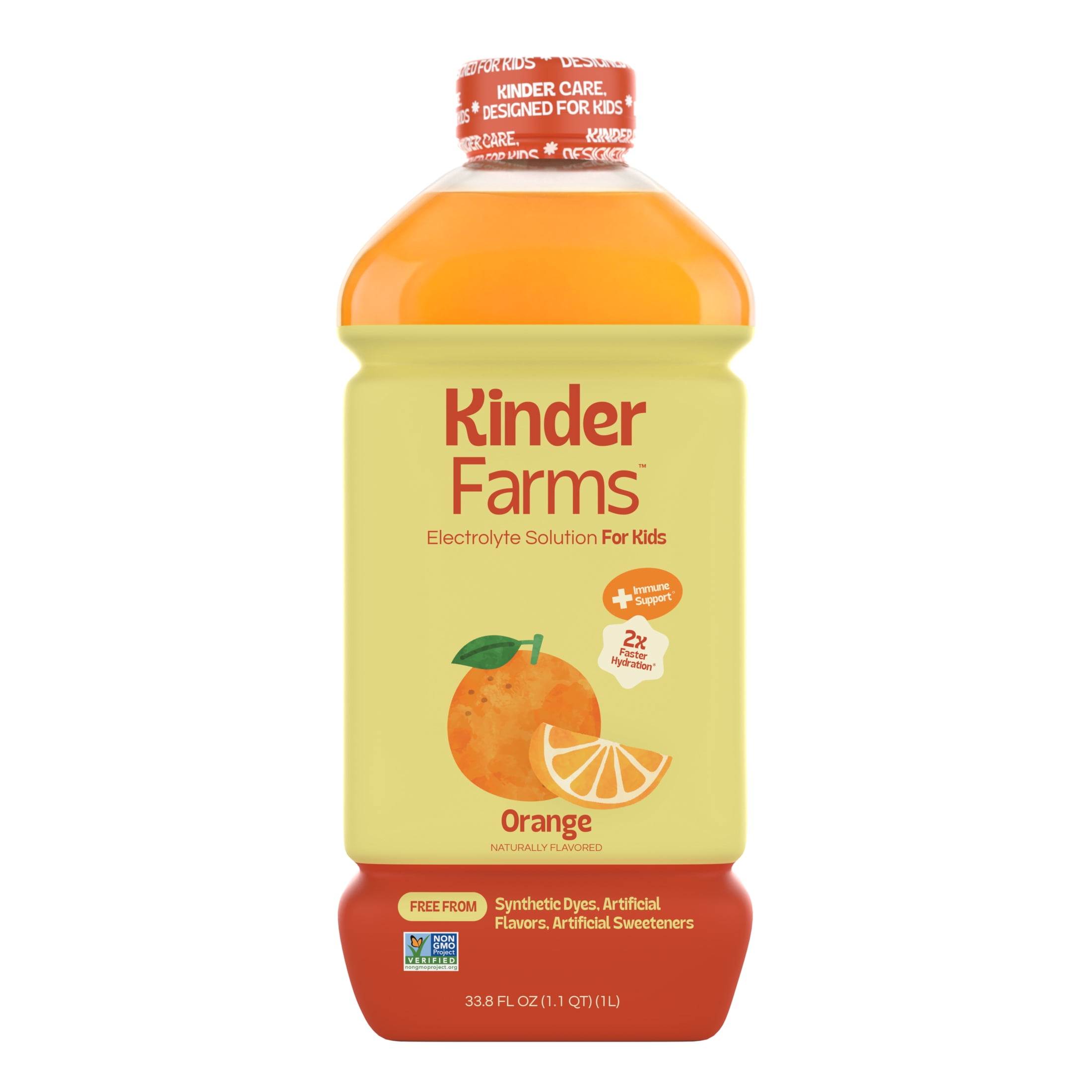 KinderLyte Electrolyte Drink for Kids & Adults, Orange, 1 Liter