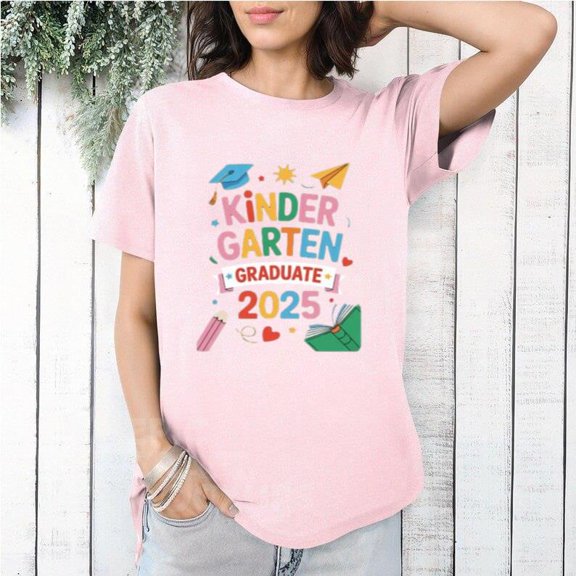 Kindergarten 2025 Graduate T-shirt, Kids Fun Grad Celebration by Facondo, for men & women, up to size 5XL