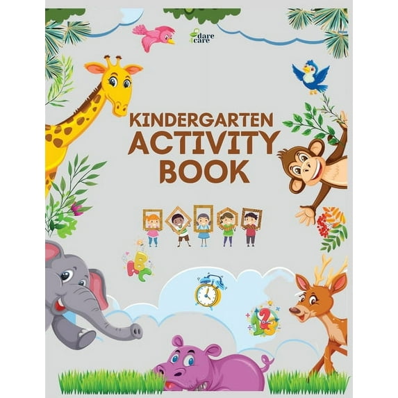 Kindergarten Activity Book: Engaging activity book for kindergarten, mixed exercises, and educational games. Handwriting, (Paperback)