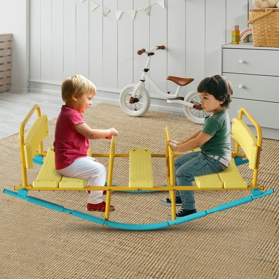 Kindergarten Children Outdoor Rocking Horse Outdoor Park Playground Equipment Double Or Triple Seesaw Swinging Fun