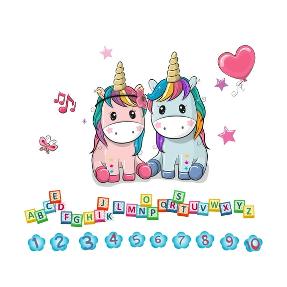 Kindergarten Day Care Customised Name Wall Decal - Alphabet Vinyl Decor- Decoration for Daycare,Classroom or Playroom -Size : 10" x 9".