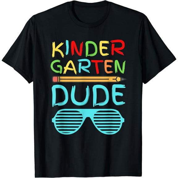 Kindergarten Dude Shirt Funny Pencil First Day School Blue T-Shirt