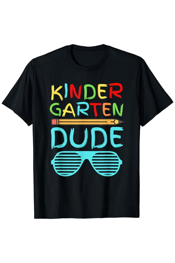 Kindergarten Dude Shirt Funny Pencil First Day School Blue T-Shirt