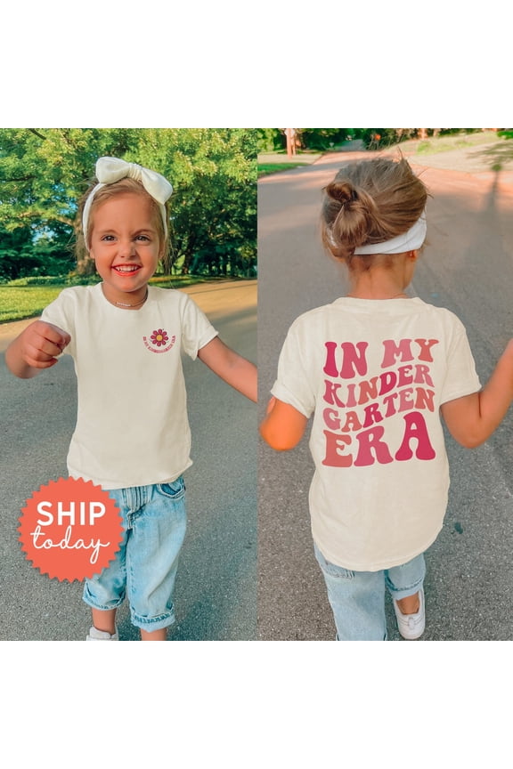 In My Kindergarten Era Toddler Shirt, Kindergarten Student T-Shirt, First Day Of School Tees, Back To School Shirt, (Fbc-Sch2), New Born, Baby Shower Gift, New Parents Gift