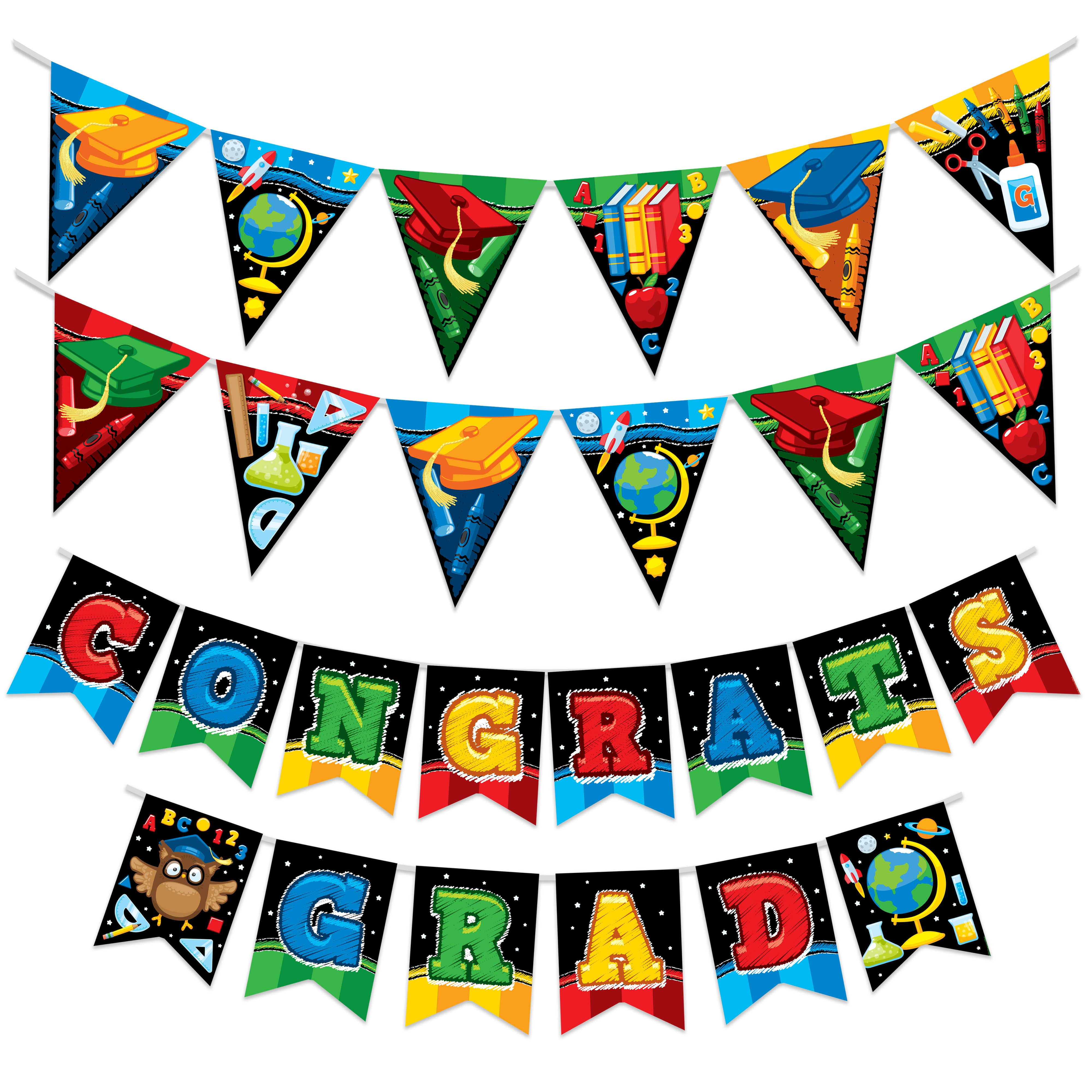 Kindergarten Graduation Banner & Pennants Kit Kindergarten Graduation