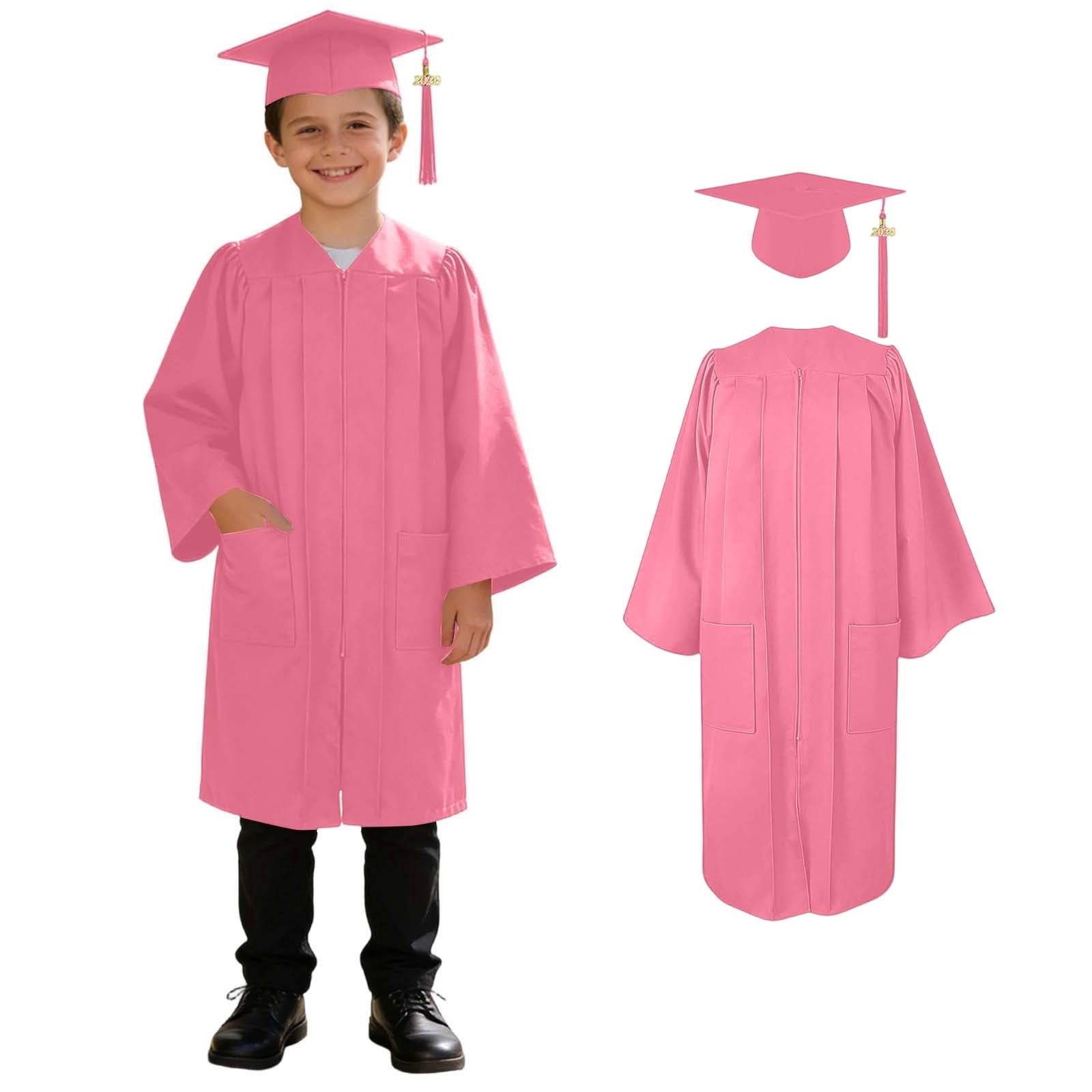 Kindergarten Graduation Cap and Gown Set with Tassel Zip Up Graduation ...