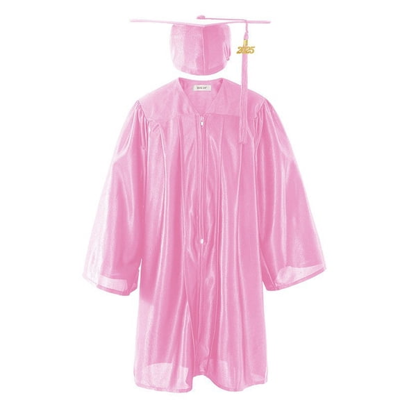 Kindergarten Graduation Cap and Gown Set, Unisex Congrats Grad Outfit with Tassel for Kindergarten Preschool Graduation Cap And Gown Pink